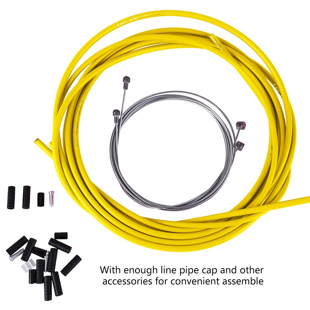 Set Carcasă Cablu Schimbător Frână Bicicletă Kituri Tub Linie Frână Accesorii Ciclism(galben)
