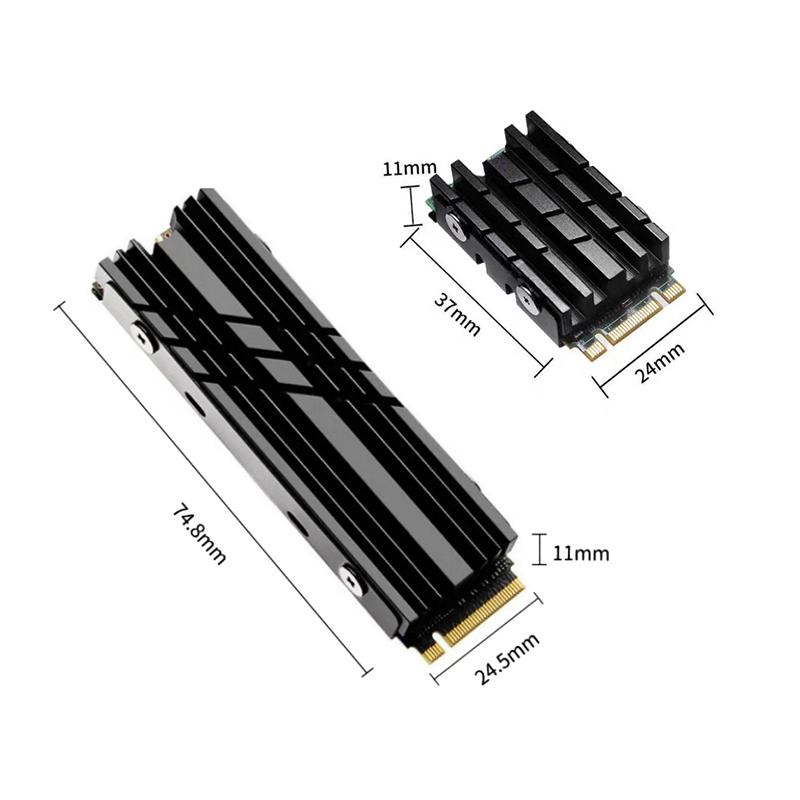 1Pc SSD Heatsink Double-Sided Heat Sink With Thermal Silicone Pad Final Cool IceSoul 01 M.2 2280 M.2 2242 M.2 2230