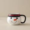 Elk Santa Claus Coffee Drink Mug Ceramic Stacked Cups Cute Cartoon Snowman Mugs Gingerbread Man Small Holiday Gifts