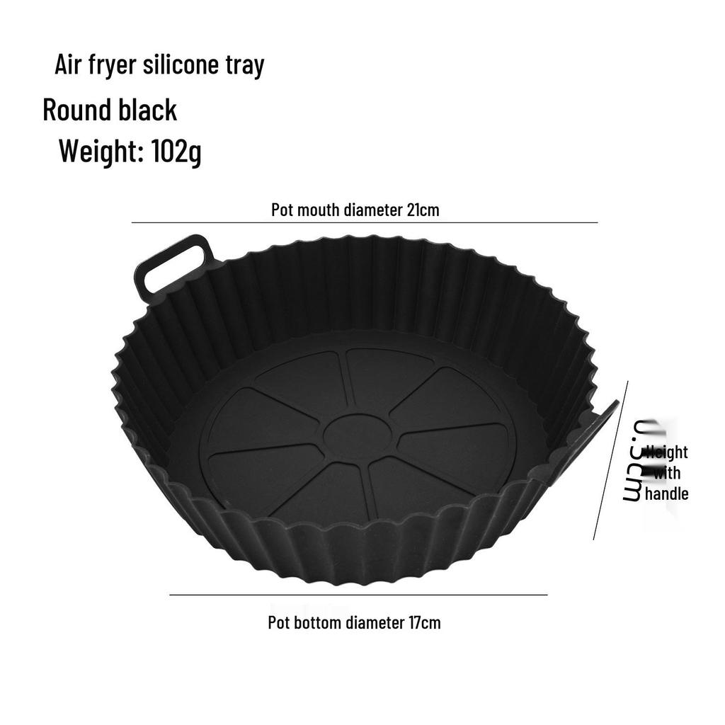 Air Fryer Silicone Baking Tray - Easy Clean, Round Silicone Mat for Household Use