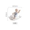 European Ceramic Family Figure Sculpture Bookcase Living Room Decoration Cute Baby Crafts Decoration Figurines Christmas Present