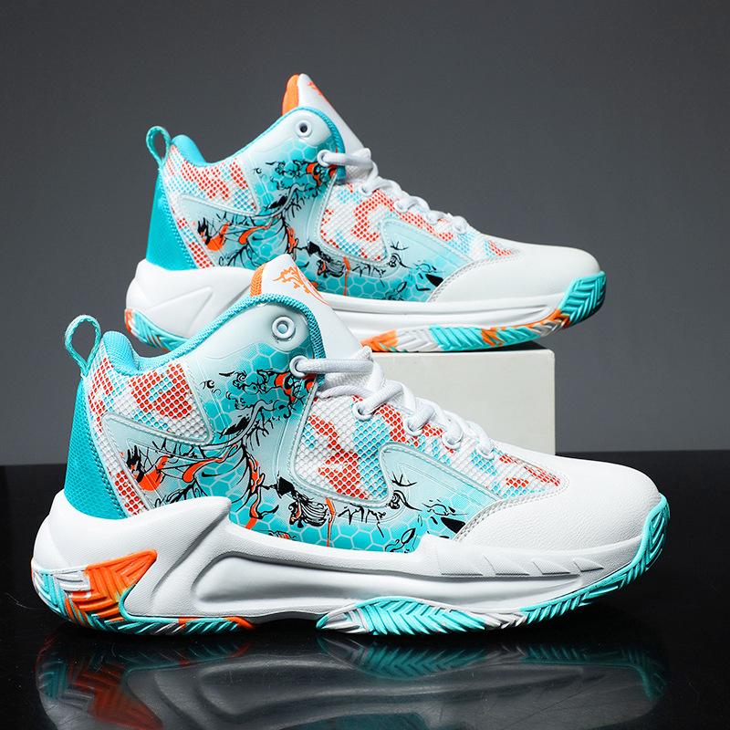 Men's Trend Air Cushion Basketball Shoes with Shock Absorption and High-quality Sports Shoes for Running