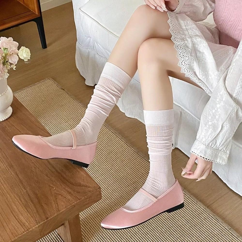 Simple Style Long Socks High Quality Knee High Socks Fashion Casual Long Socks School Style