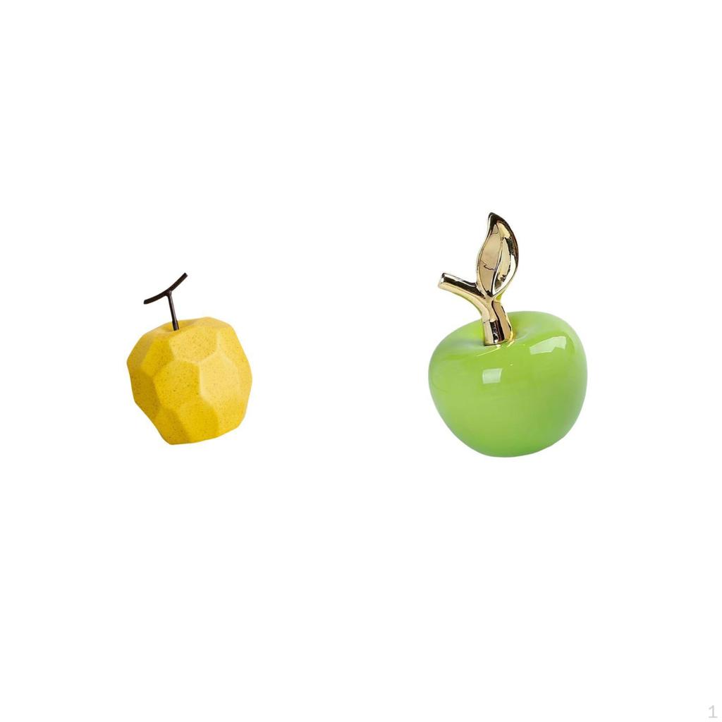 Porcelain Fruit Sculpture Ornament Collectible Table Statue Geometric Decor for Festival Office