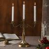 Vintage Iron Art Candle Holder Decoration Detachable 3/5-Arm Candlestick Home Office Living Room Metal Taper Candle Stand Table Centerpiece Ornament