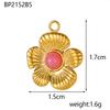 CARLIDANA Luxury Gold Plated Stainless Steel Charm Evil Eye Oval Heart Flower Colorful Natural Stone DIY Jewelry Making Women