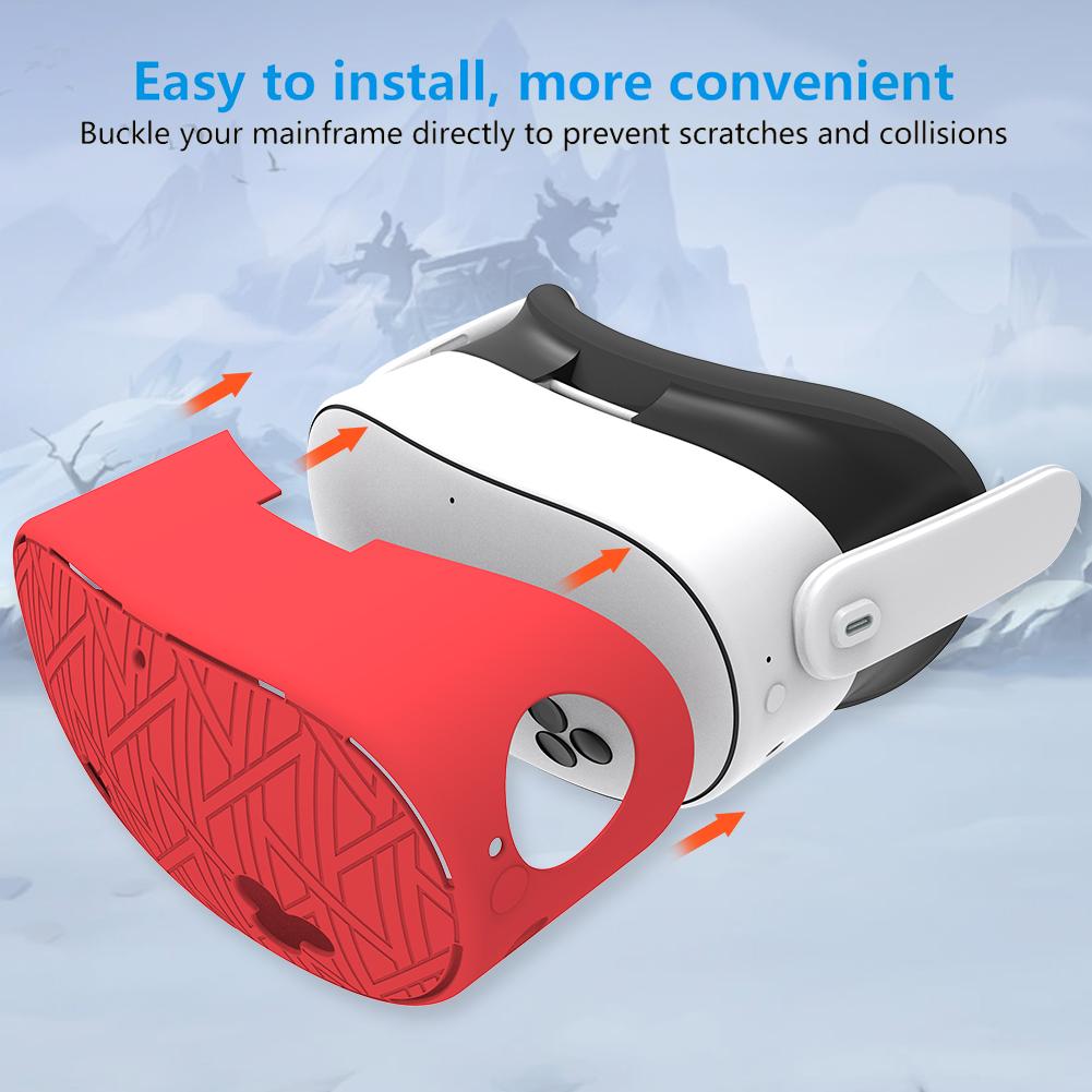 Silikon-Schutzhülle Atmungsaktive Schutzhülle Anti-Fall Staubdichte Hülle für Meta Quest 3S VR-Zubehör