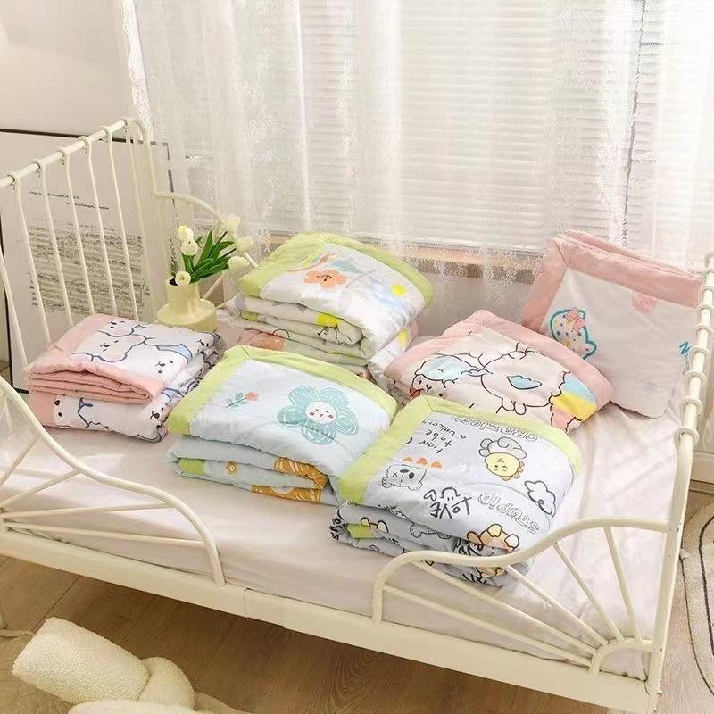 Soft Children's Washed Cotton Summer Quilt Baby Kindergarten Summer Single Lunch Break Blanket