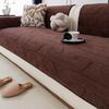 Plush Sofa Cushion Thickened Anti-Slip Leather Sofa Cover Winter Edition Comfort Cotton Velvet Sofa Pad