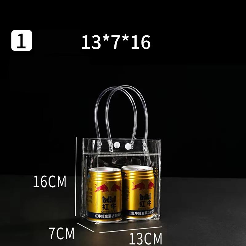 Clear Plastic Gift Bags With Handle Transparent Bag Reusable Tote Bag Pvc Goodie Bags For Wedding Party Supplies, Cosmetic Bag