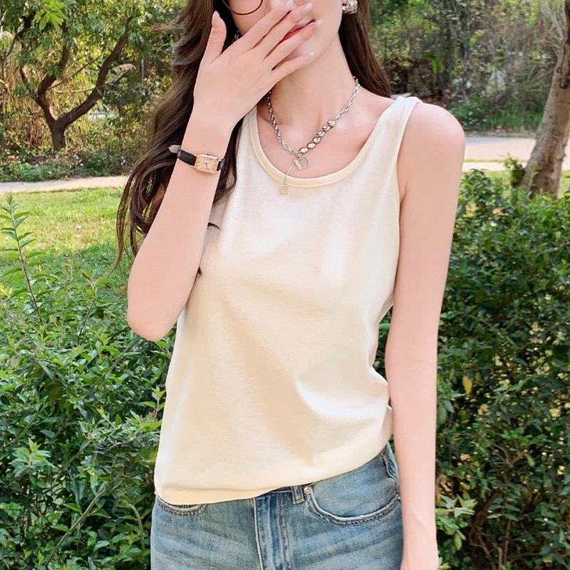 New Summer Styles Women's Spaghetti-Strap Tank Tops Women's Round-Neck Sleeveless Tops Women's Casual T-Shirts Women's Tank Top
