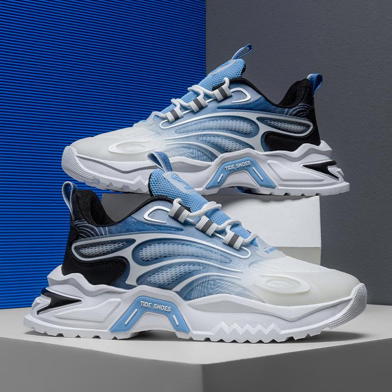 2025 Thick-soled Low-top New Trend Heightening Shoes 2025 Mesh Sports Lightweight Men's Shoes Casual Shoes
