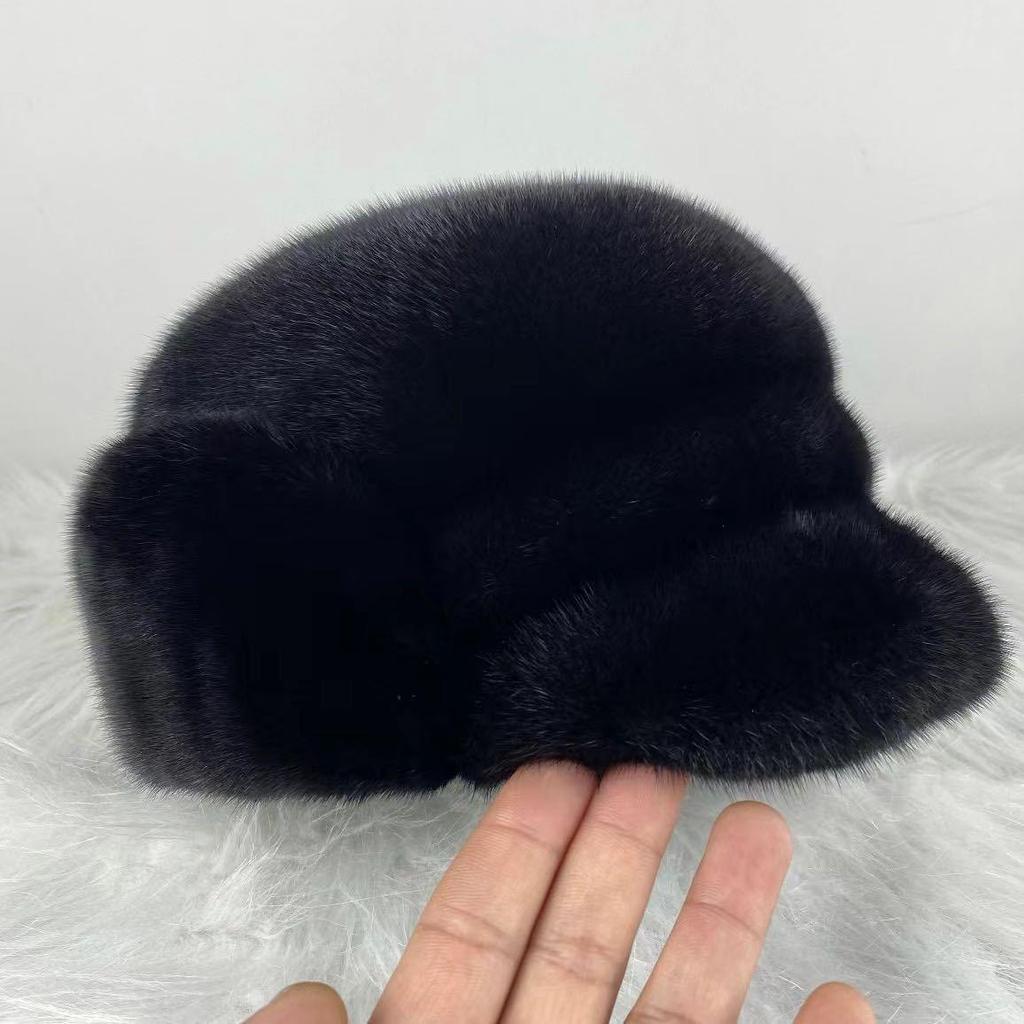 Yinxiyuan Men's Winter Mink Fur Hat - Middle-Aged and Elderly Style