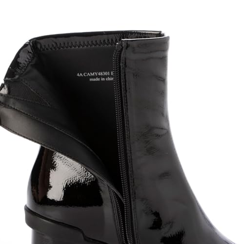Niedliche CAMY48301 Schwarze Emaille Regenstiefel