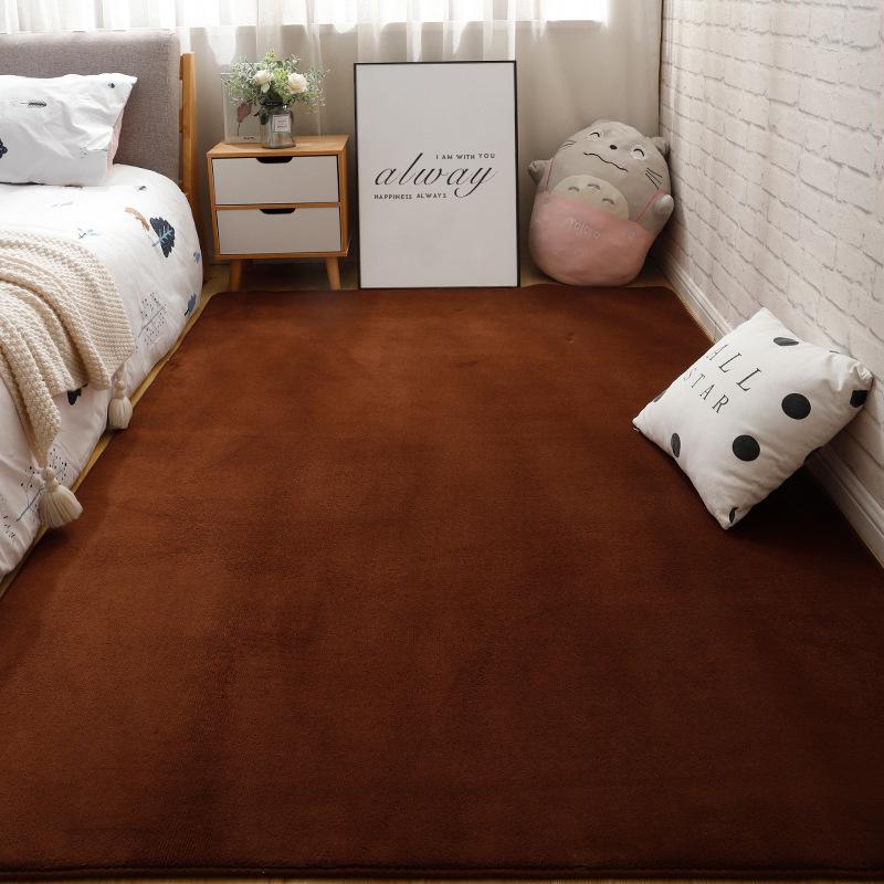 Soft Coral Fleece Carpet for Bedroom and Living Room - Full Coverage and Comfortable