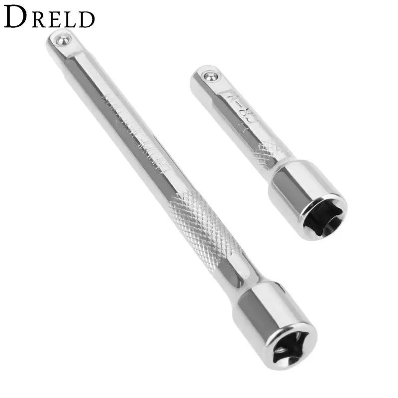 

DRELD 1Pc 50mm 100mm Long Extension Bar 1/4 Drive Ratchet Socket Extender Hand Adjustment Tool Extension Socket Drive Hand Tool 50mm