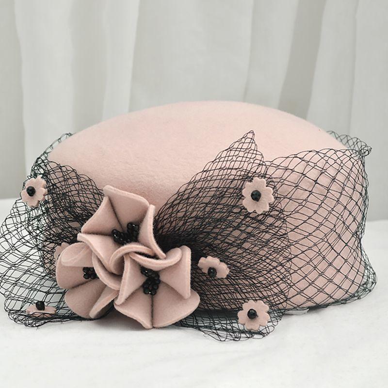 Hat Women's Spring and Autumn New Beret Autumn and Winter Wool Hat Winter Woolen Hat Face Thin Versatile Foreign Style Top Hat