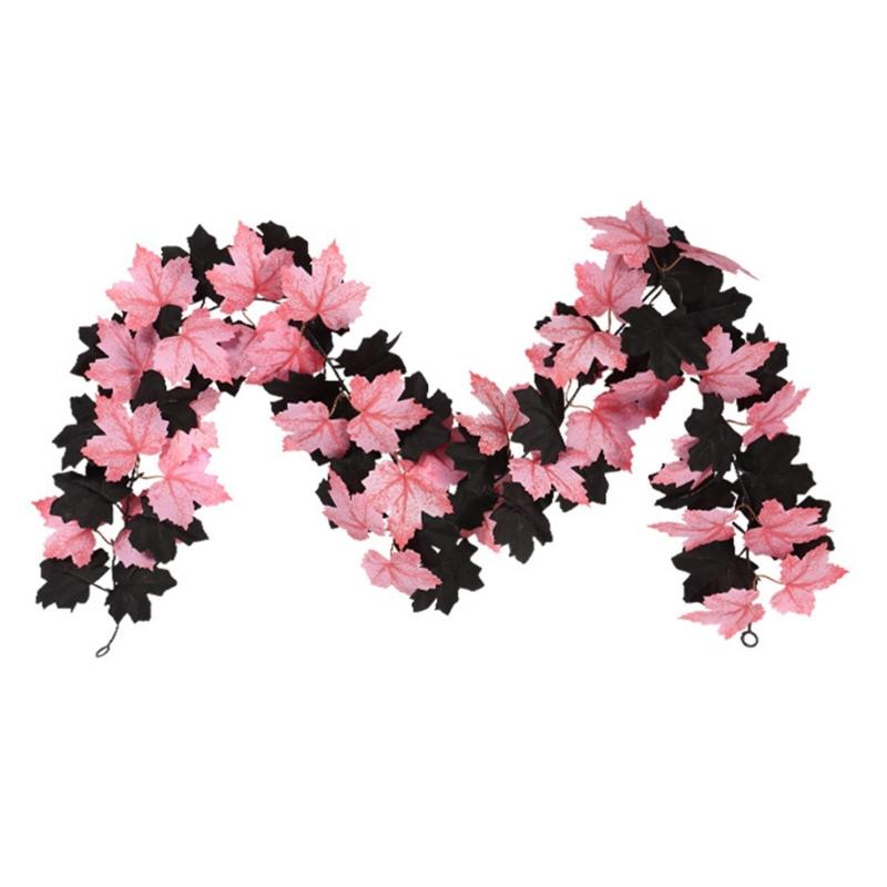 

Flexible Artificial Maples Leaf Garlands Indoor Outdoors Halloween Theme Decors Easy Setups Sustainable Plastic Materials