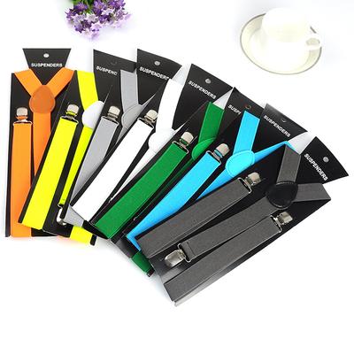 Pánské nastavitelné 1 palec široké elastické kšandy ve tvaru Y k zavěšení kalhot, doplňky pro každodenní nošení, silné kovové klipy, unisex