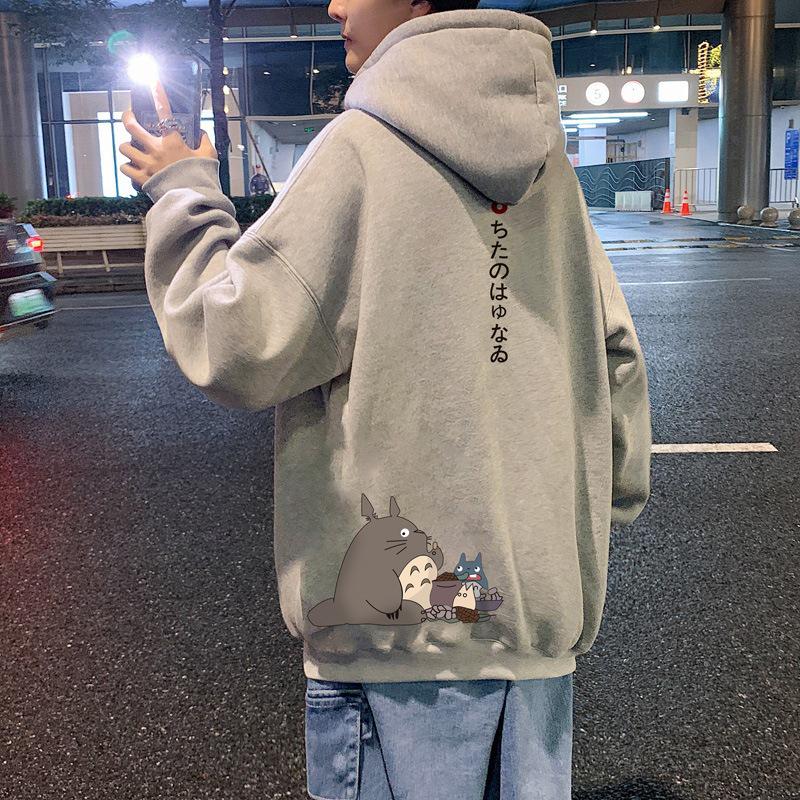 

Світшот великого розміру з мультяшною парою - Японська трендова спортивна худі для чоловіків, Осінь/Зима M