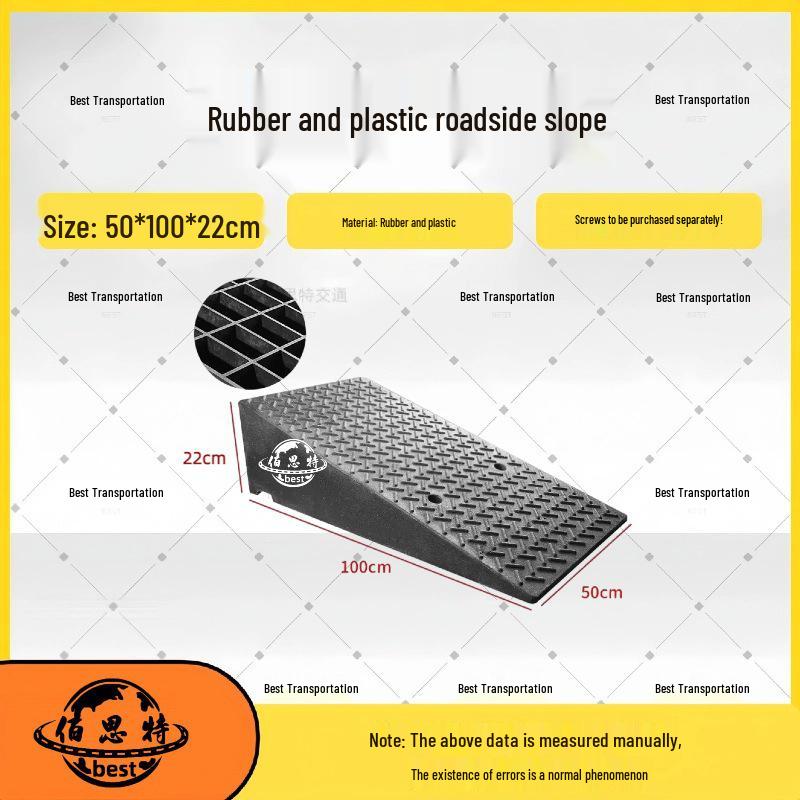 Household Rubber Threshold Ramp for Curbs and Slopes: Car and Road Edge Climbing Pad