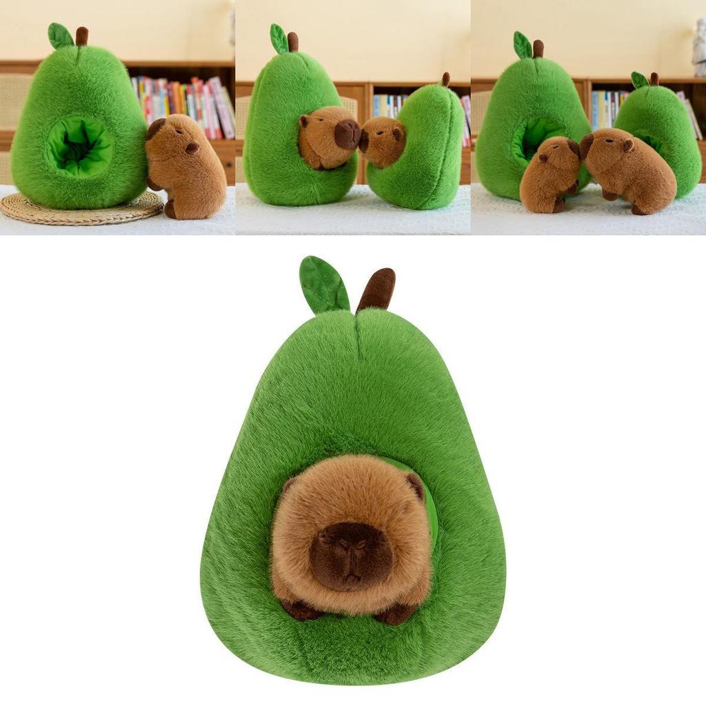 Creative Avocado Capybara Plush Doll Children Toy For Kids And Giftgiving