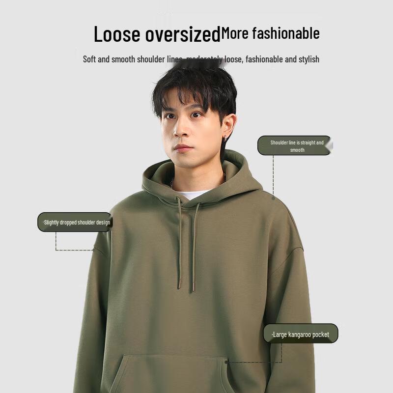 Mark Fairwhale Men's 2025 Autumn Loose Hooded Sweatshirt