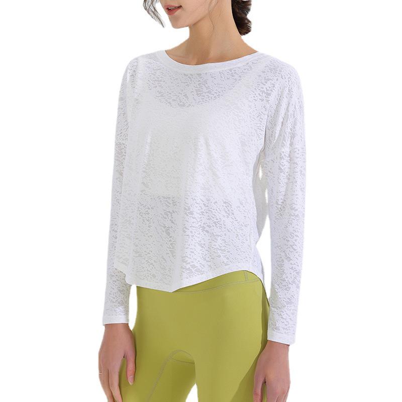 Women's Long Sleeve Quick-Dry Yoga Top - Athletic Fit for Spring & Autumn