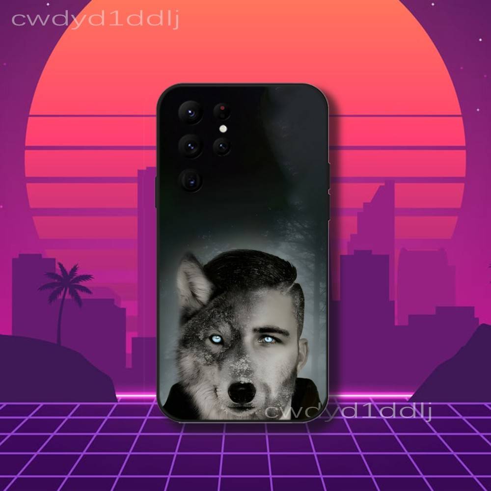 

Cool S-Sigma Alpha Wolf Meme Phone Case For Samsung S10,S21,FE,S21 ,S26,S25,S24,S23,Ultra,S9,S22,Plus Black Shockproof TPU Samsung S24