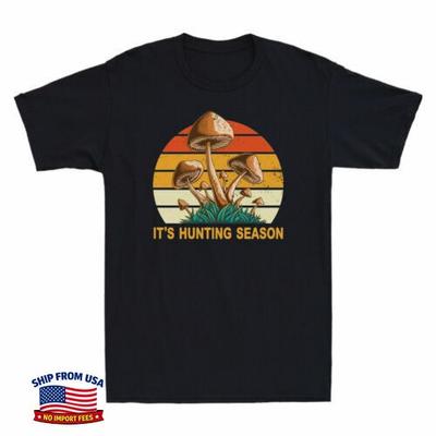 It's Hunting Season Mushroom Shirt Funny Mycology Shrooms Vintage Men's T-Shirt