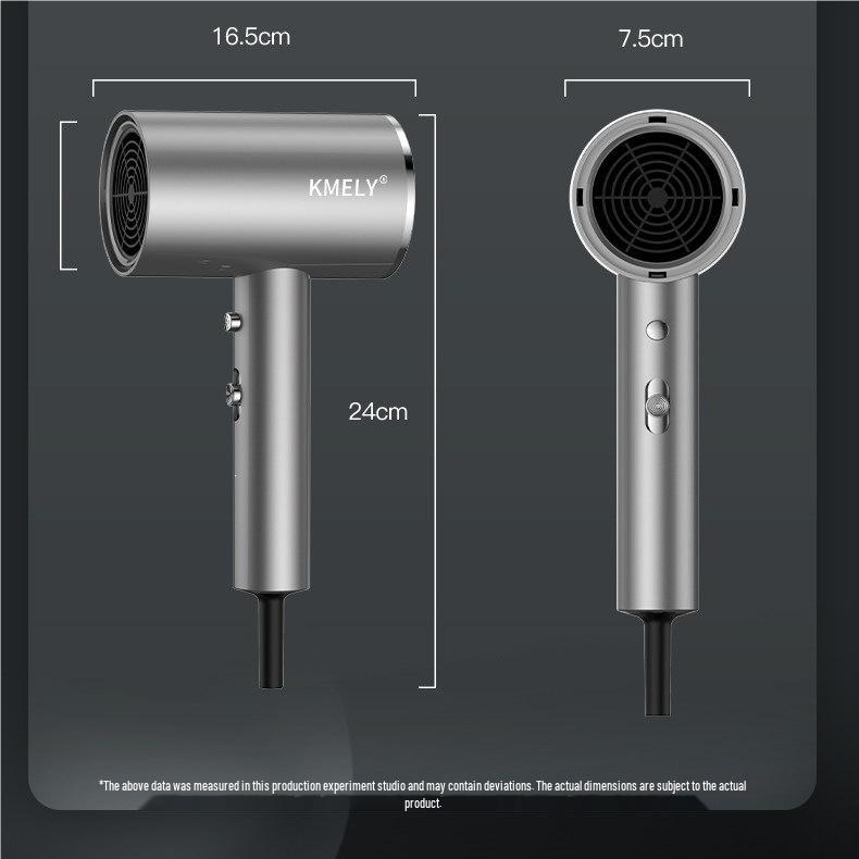 High Power Quiet Hair Dryer with Negative Ion Technology for Quick Drying, Ideal for Dorms and Men's Use