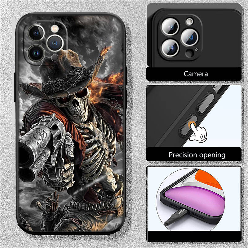 MH66 Grim Reaper Skeleton Skull Phone Shell Case for Redmi Note 8 9 10 11 11S 10C 10X 10A 10T 9A 9C 9T 9S 8T Pro Max Plus Prime