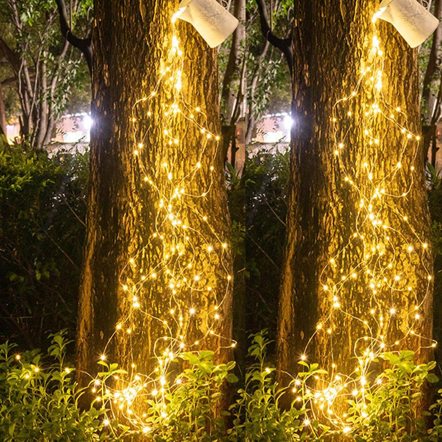 40 Strand 800 LEDs Christmas Vine Waterfall String Lights Outdoor Watering Can Light Waterproof Plug In Firefly Bunch Lights