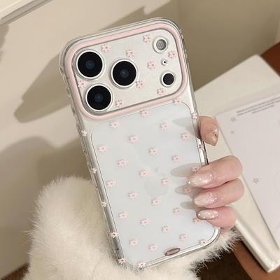 Różowe etui na telefon z kwiatami dla iPhone 15, iPhone 16 i iPhone 17 Pro Max