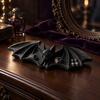 Bat Shape Ring Dish 3D Printed Gothic Catchall Tray, Halloween Jewelry Holder for Rings Necklaces Home Accessories and Keys, Decorative Dark
