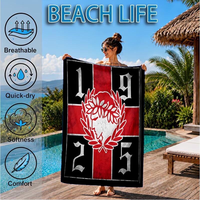 Olympiacos FC Wappen Emblem Strandtuch, Schnelltrocknend, Pflegeleicht, Geeignet für Fitness und Strandurlaub, Sport-Essential