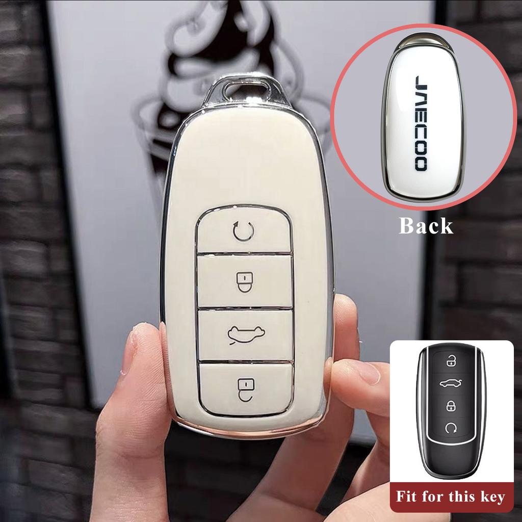 Car Key Case Fob for Chery Jaecoo J8 8 J7 7 PHEV 2025 2026 Keychain Remote Protection Cover Bag Shell Housing Holder Accessories