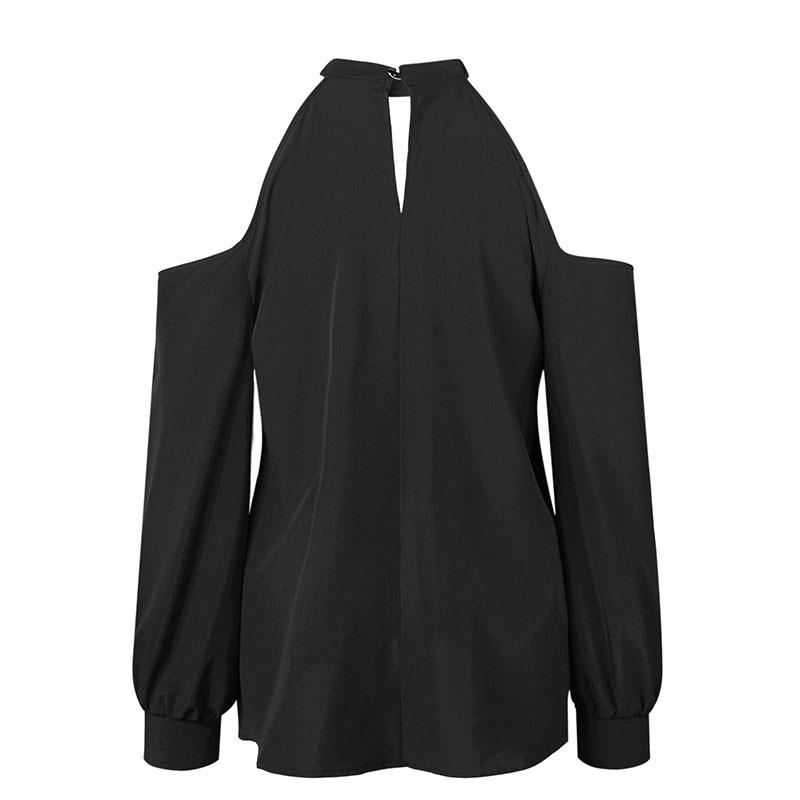 Women Cold Shoulder Chocker V Neck Summer Casual Lace Top T Shirt Blouse With Elegant Design