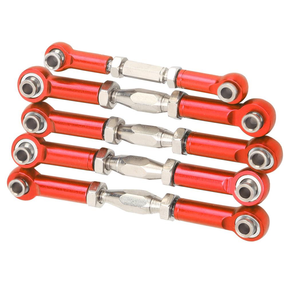 5Pcs RC Car Tie Rod Set for REDCAT 1 10 XTE Remote Control Car Aluminum Alloy SuppliesRed