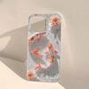 Feather Yarn Colorful Golden Lotus Koi Phone Case For iPhone 11 12 13 14 15 16 Pro Max XS XR X 7 8 Plus 16E SE 2020 2022 Cover