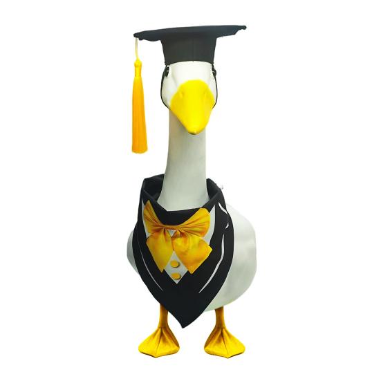 Easter Goose Outfit Graduation Bees Ladybug Clothes Set for Standard Lawn Goose 23" Spring Summer Happy Easter Bunny Porch Goose Sign Garden