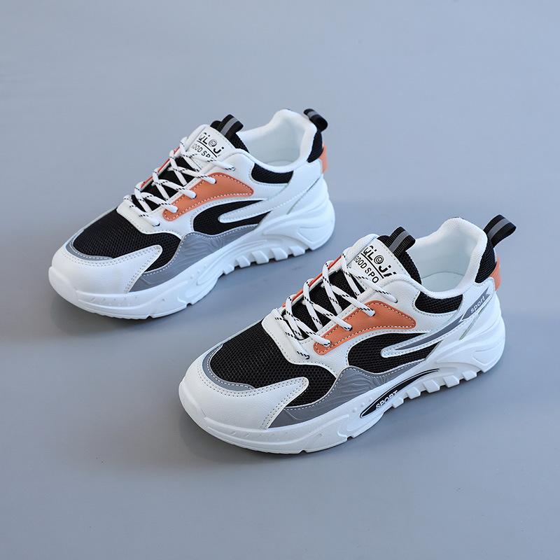 Sneakers Women Thick Bottom Daddy Shoe Thick Bottom Round Toe Breathing Leisure Female Vulcanize Shoes