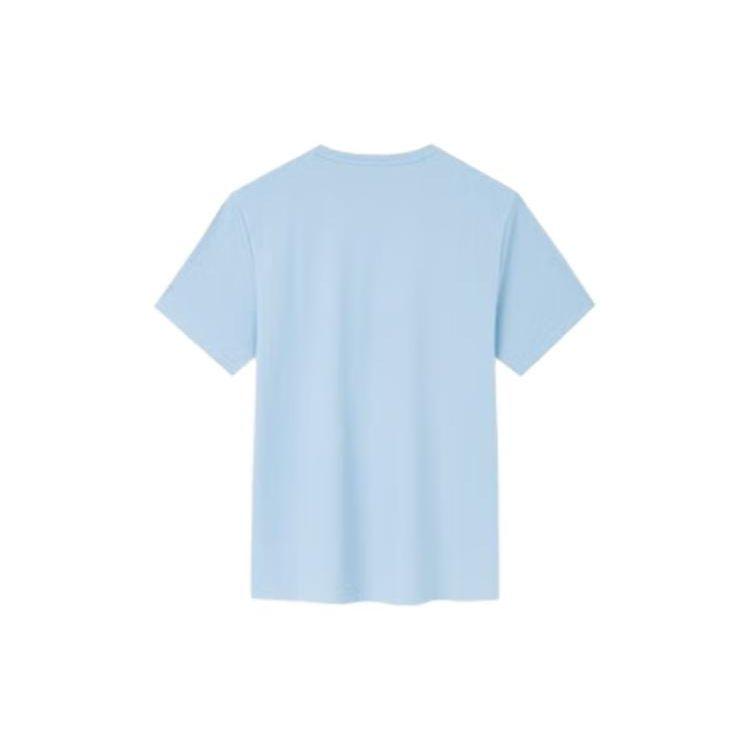 Anta Comprehensive Training Series Letter Print Round Neck Short Sleeve T-Shirt Men Tops Light-Blue 152337118-2