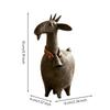 Goat Figurine with Collar and Bell Farmhouse Decorative Ornament Handmade