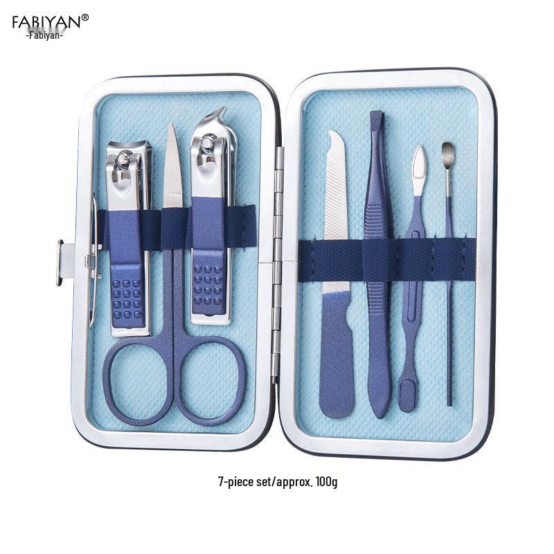 18-Piece Stainless Steel Manicure Tool Set - Nail Clippers & Grooming Tools