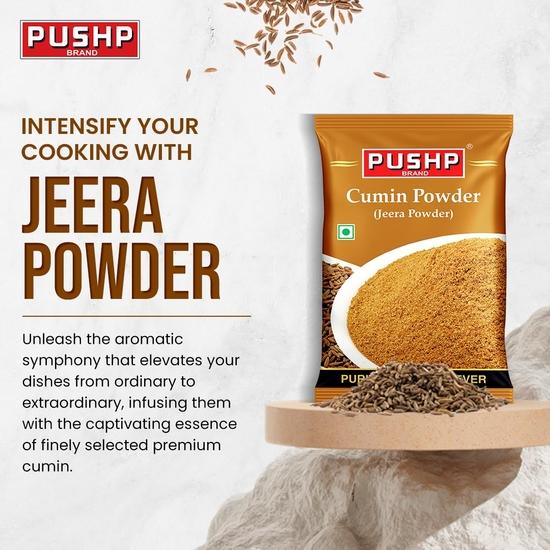 Pushp Brand Cumin/Jeera Powder Pouch (100g Pack) (Pack of 10)