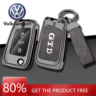 Für VOLKSWAGEN Zinklegierung Auto Schlüsselabdeckung Hülle Halter Schale Schlüssel Tasche Schutz Für VW Volkswagen GTD GOLF 4 5 6 7 MK7 MK5 MK6 GTD