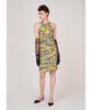 Greedius Checkerboard Chain Ruffle Dress