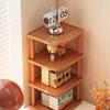 Stackable Desktop Corner Stand Vertical Design Corner Storage Rack Wood Book Shelf  Household