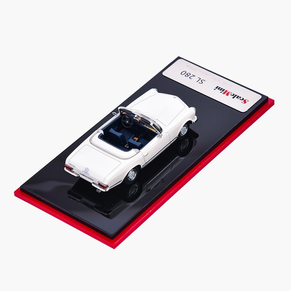 ScaleMini 1:64 Luxy Car Model for Benz SL280 Simulated Sports Resin Car Model Limited Edition Supercar Collection Toys Gift белый